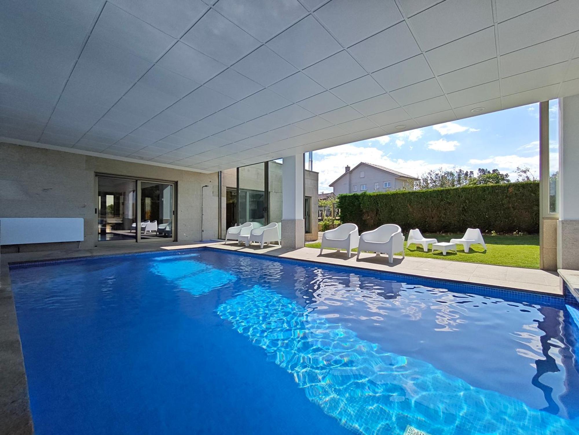 Sanxenxo Casa Rial 47 Con Piscina Climatizada Villa Bagian luar foto
